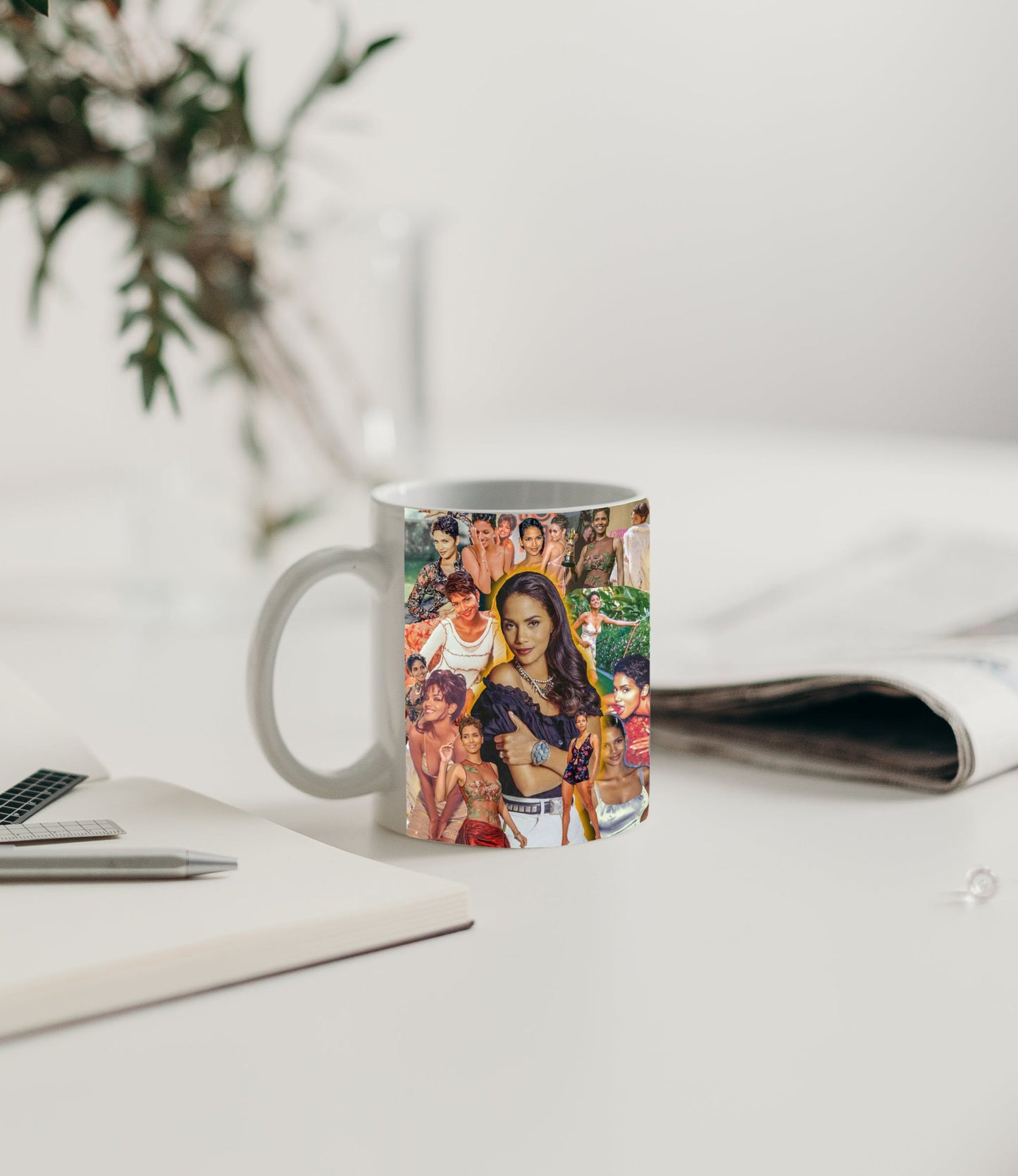 Beautiful Girl Coffee Mug Halle Berry Mug for him Mug for Her Sexy Babe Mug Gift Work Mug Office Mug