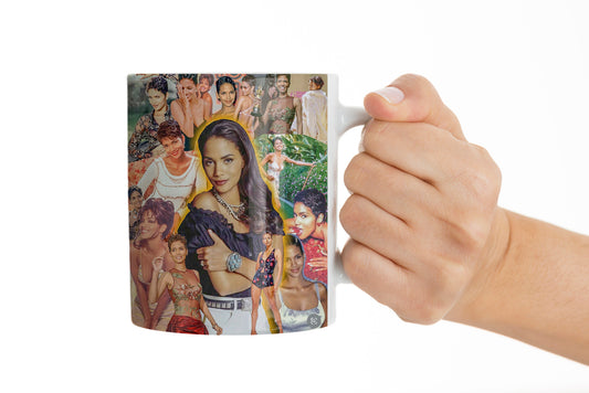 Beautiful Girl Coffee Mug Halle Berry Mug for him Mug for Her Sexy Babe Mug Gift Work Mug Office Mug