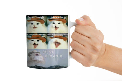 Country Roads Mug Hilarious Country Kitty Coffee Mug