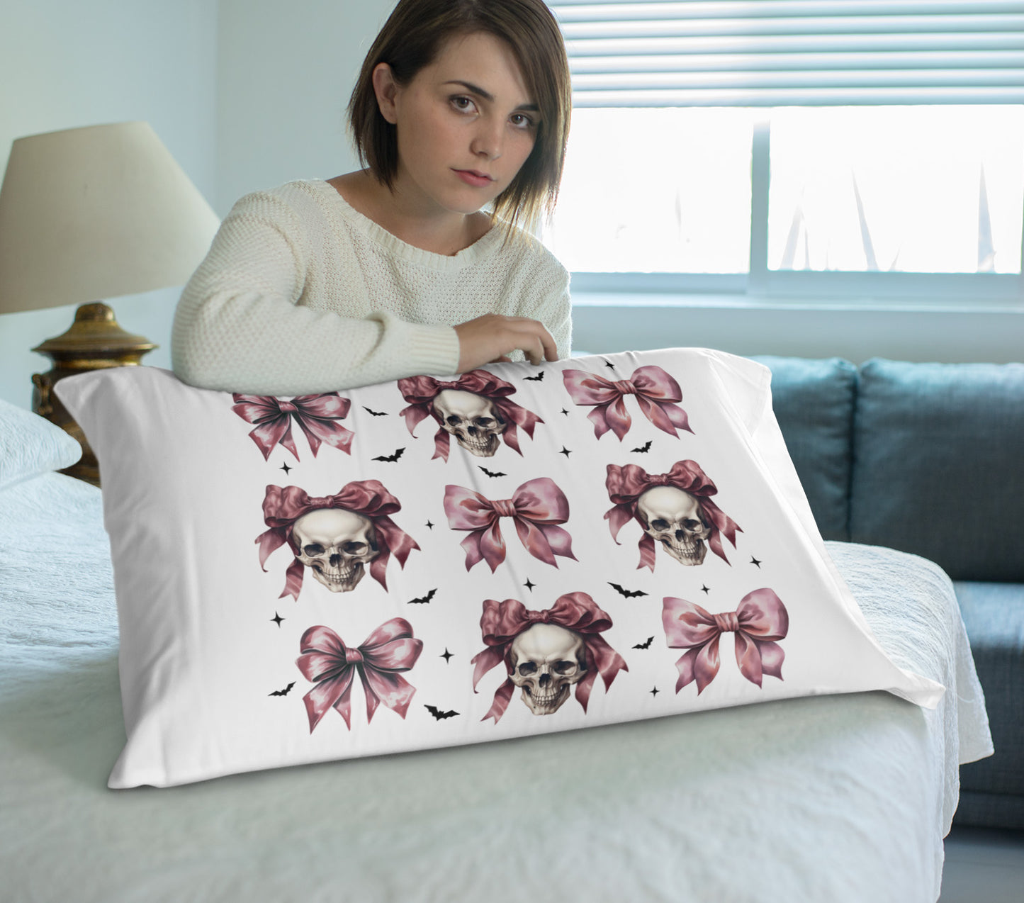 Skull & Bows Pillowcase