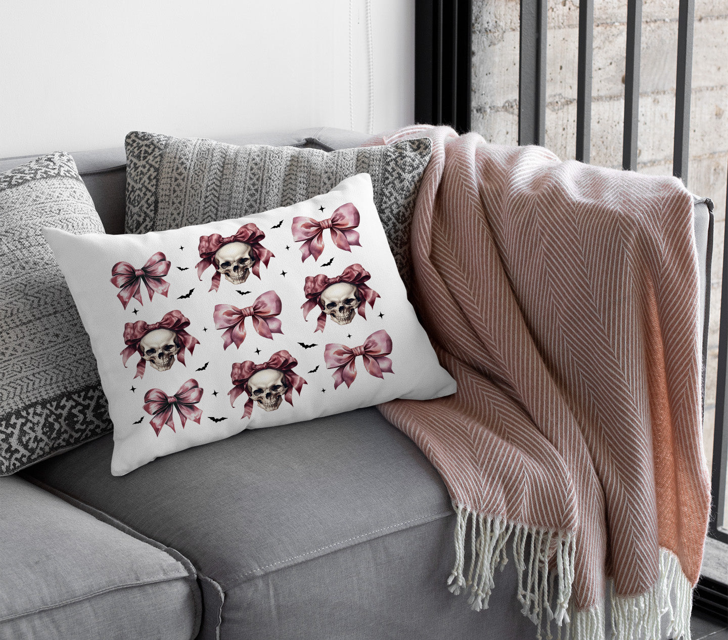 Skull & Bows Pillowcase