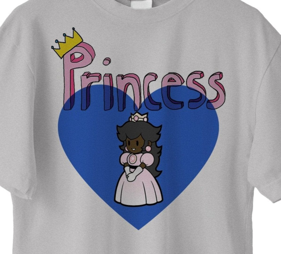 Brown Princess Peach Video Game Tee