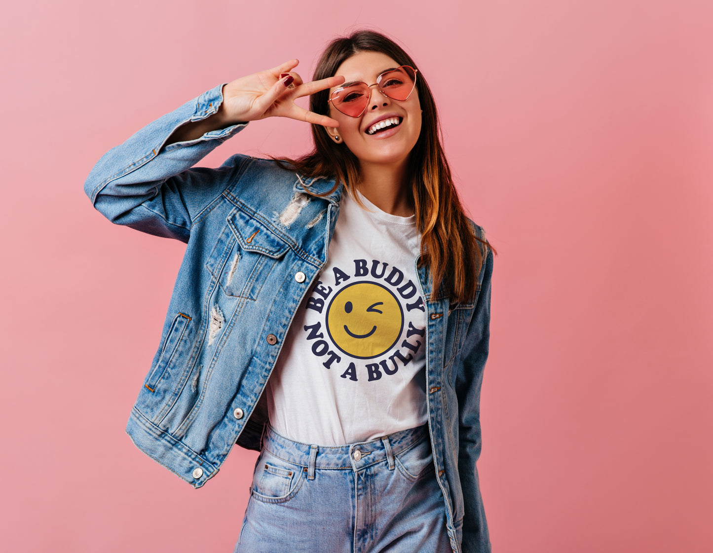 Be A Buddy Not A Bully T-Shirt Happy Vibes Tee