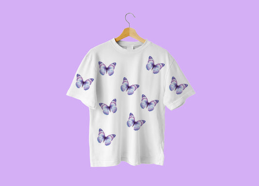 Purple Butterflies Tee