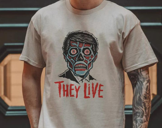 They Live Tee Sci Fi Creepy Cult Classic