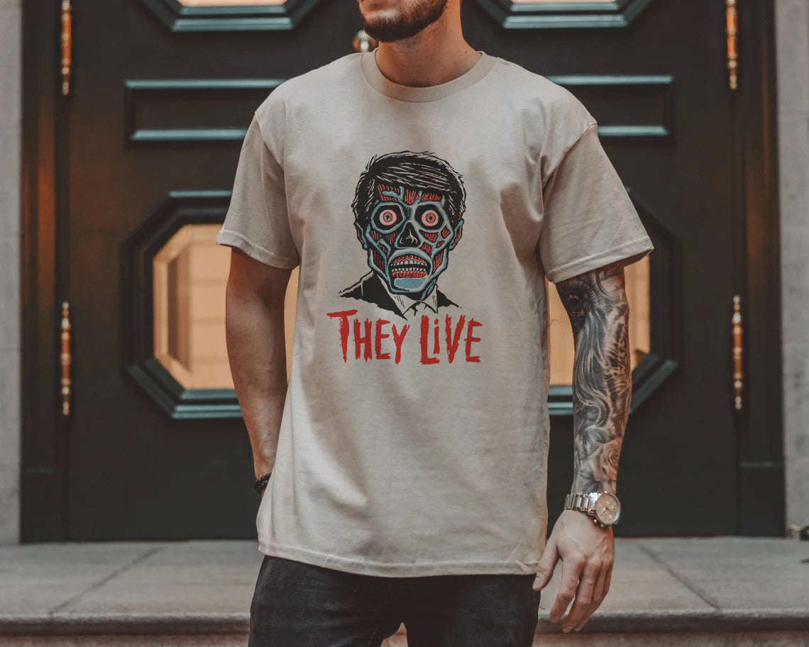 They Live Tee Sci Fi Creepy Cult Classic