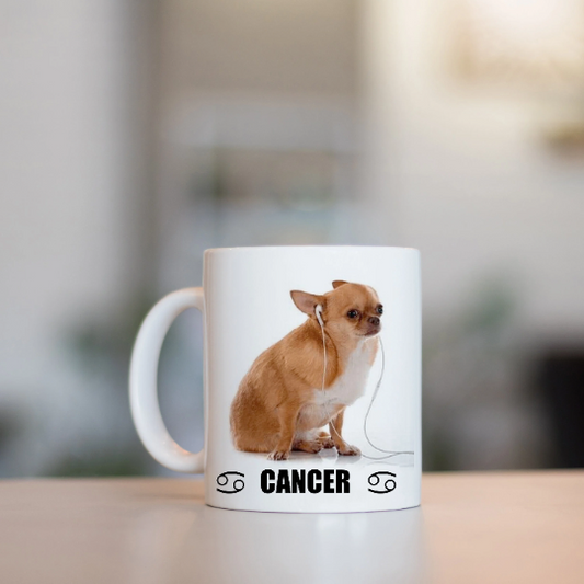 Cancer Zodiac Mug Funny Dogs as Zodiac Signs Coffee Mug Gift Astrology Gift