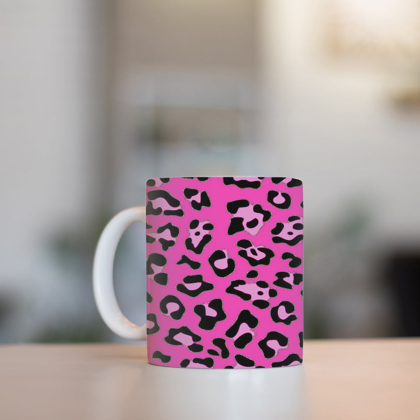 Cheetah Glam Mug Whacky Pink Cheetah Coffee Mug