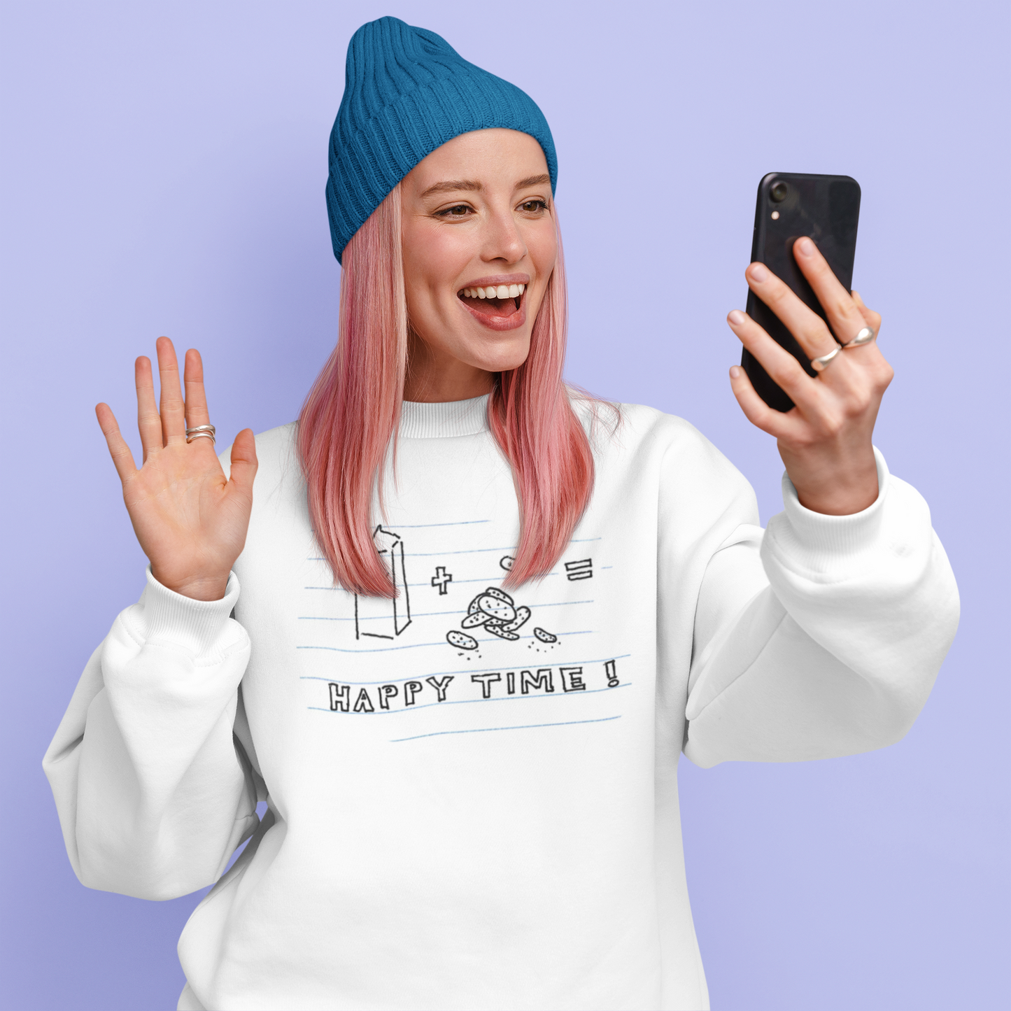 Adorable Milk And Cookies Happiness Tee OR Sweater