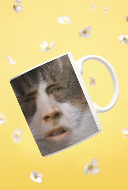 Man Cat Face Mug EXTRA Weird Coffee Mug