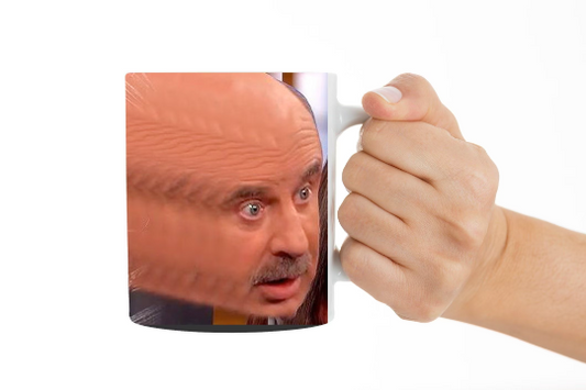 Dr. Phil Mug Hilarious Coffee Mug Dr. Phil Power Stare Mug Judging You Weird Humor Gift Work Mug Office Mug Coworker Mug Unique Mug Gift