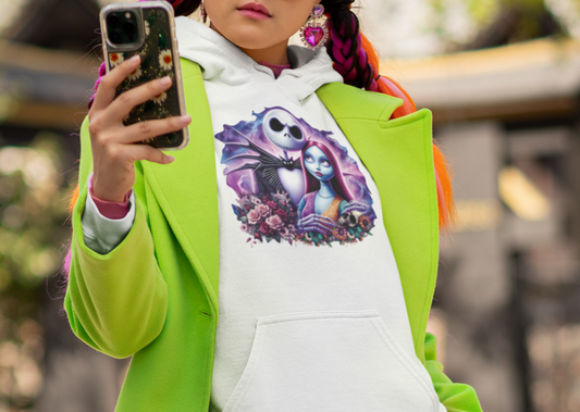 Jack & Sally Hoodie Haunted Romance