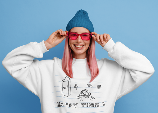 Adorable Milk And Cookies Happiness Tee OR Sweater