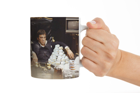 Doughnut Montana Mug Funny Scarface Mug Ridiculous Doughnuts Foodie Mug